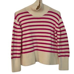 Gap Kids Striped Split Hem Cotton Turtleneck Size L